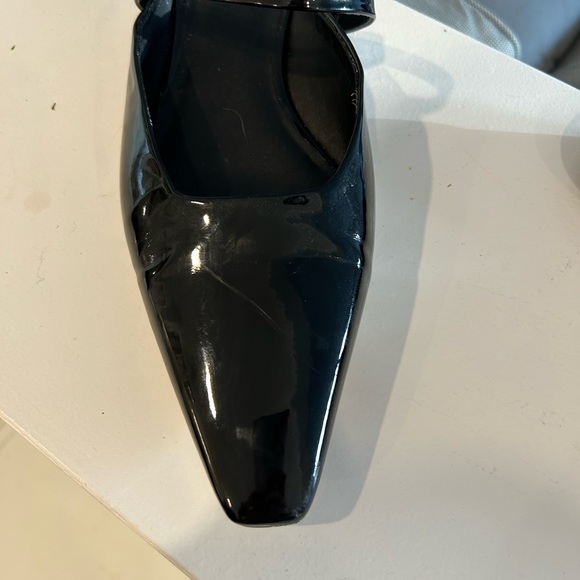 OAK + FORT black patent pointed toe flats - Picture 8 of 8